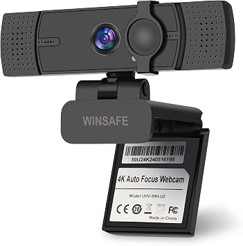 4K Webcam for PC, UHD Video Calling, PDAF AutoFocus, Dual Noise-Canceling Microphones, 70 FOV, 1080P@60FPS, Privacy Cover, USB Plug&Play, Works with Teams, Zoom, OBS, Skype