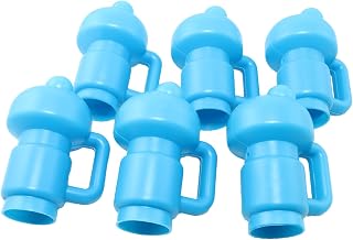6PCS Trampoline Panda Cup Outer Shell Pole Cap Net Hook Blue C-Shaped Plastic Enclosure Pole Cap Used for Closure Pole to Secure Net Suitable for 1.26 inch Trampoline Outer Shell Pole