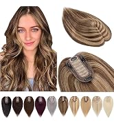 SEGOHAIR Hair Toppers for Women Real Human Hair No Bangs 7 * 13 CM Silk Base Clip In Topper Hairp...