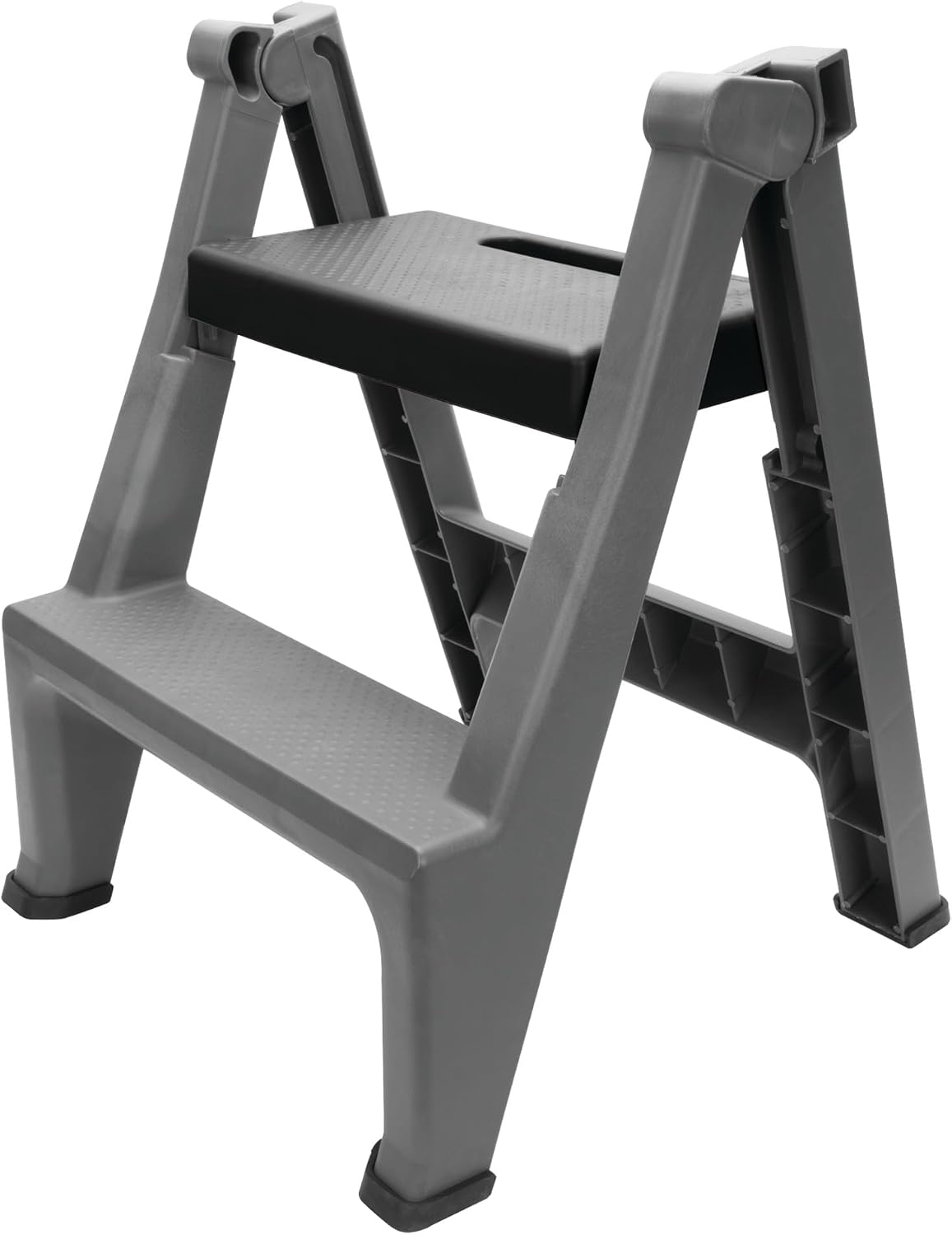 Performance Tool W85040 Heavy Duty 2-Step Folding Ladder, 300lb Weight Capacity, Slip-Resistant Tread and Compact Foldable Design for Easy Storage