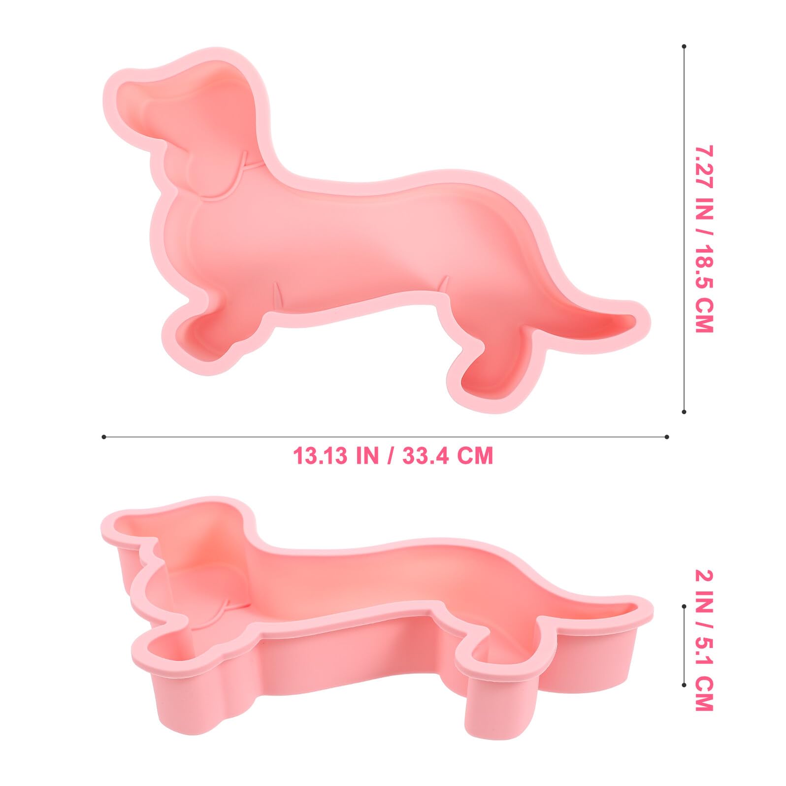 Moldes de Silicona Pack de 2 Unidades Forma de Perro para Chocolate para Hornear Pasteles y Dulces Antiadherentes y Resistentes en Cocina