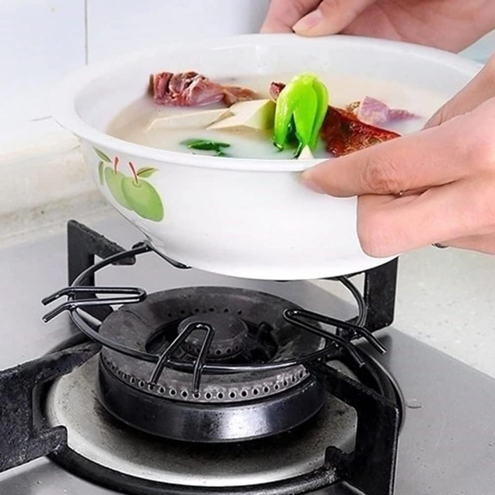 3pcs Gas Stove Brackets Cooktop Burner Grate Stove Rack Wok Support Five Ear Trivets Range Pan Holder Stand