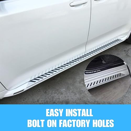 Miniatura 3 de Estribos laterales para Toyota Sienna 2011-2020 (XL30) Estribo Nerf Bar (blanco perla)