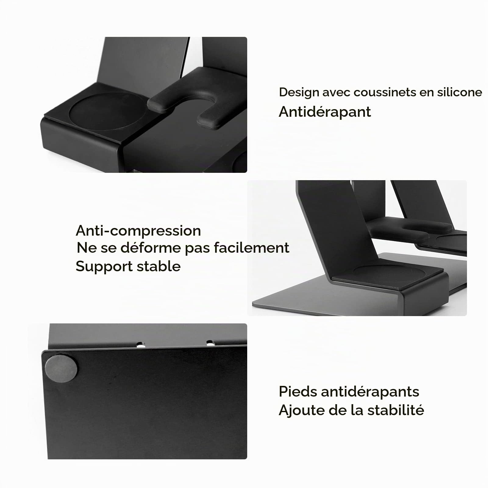 Tissting Support de Doseur de Café en Fer, 23x14.7x29.2cm Station de Bourrage de Café avec Poignée de 58 mm，Comptoir Porte-filtre à Café Rangement Support pour Café à Domicile
