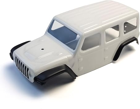 1/24 RC Crawler Body,132.5mm Wheelbase Jeep Wrangler Shell Soft Shell, for AXIAL SCX24 1/24 RC car Shell Modification Parts Upgrade White, no Stickers