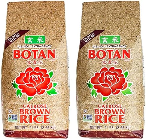 BOTAN Calrose Brown Rice, 5-Pound (Pack of 2)