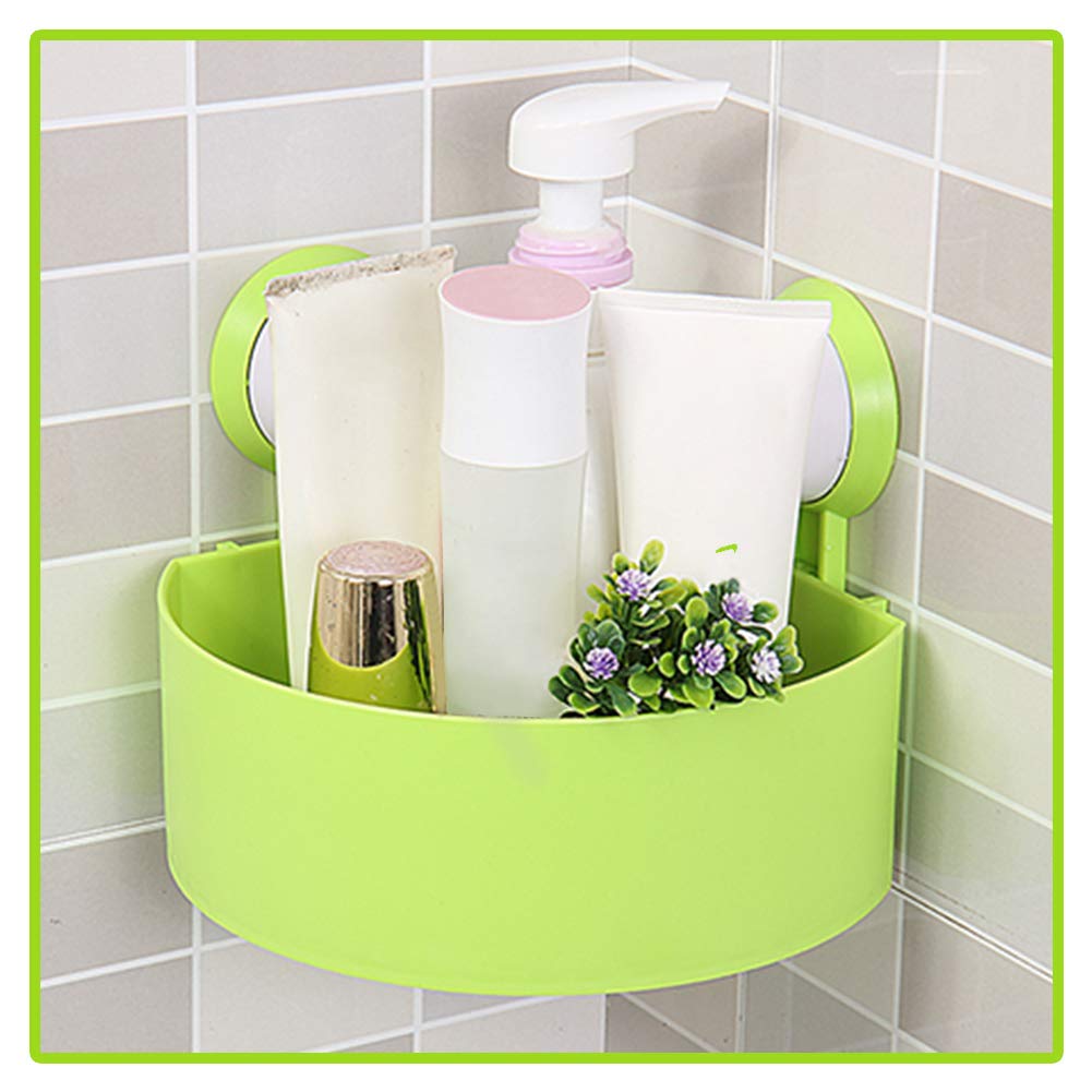 Corner Shelf Multifunctional Storage Rack No Drilling Wall Mounted Suction Cup Shower Caddy Bathroom Kitchen Storage Organizer Shower