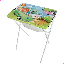 Banheira Luxo Suporte E Trocador Bebê Infantil Menina Menino - Dino