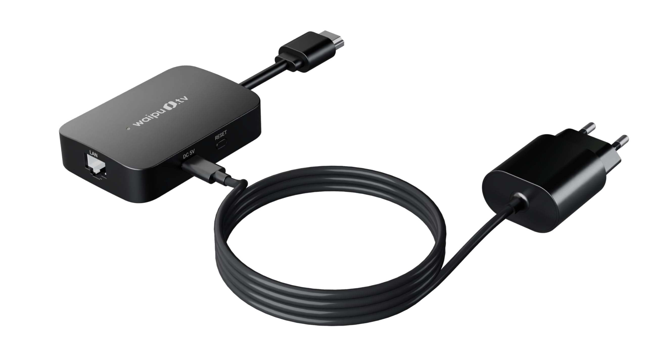 waipu.tv Stick 2. Generation Fernbedienung mit Beleuchtung Fernsehen WLAN LAN HDMI 4K HDR10+ Dolby Atmos Voucher 3 Monate 300 TV-Sender 40.000 Filme Serien