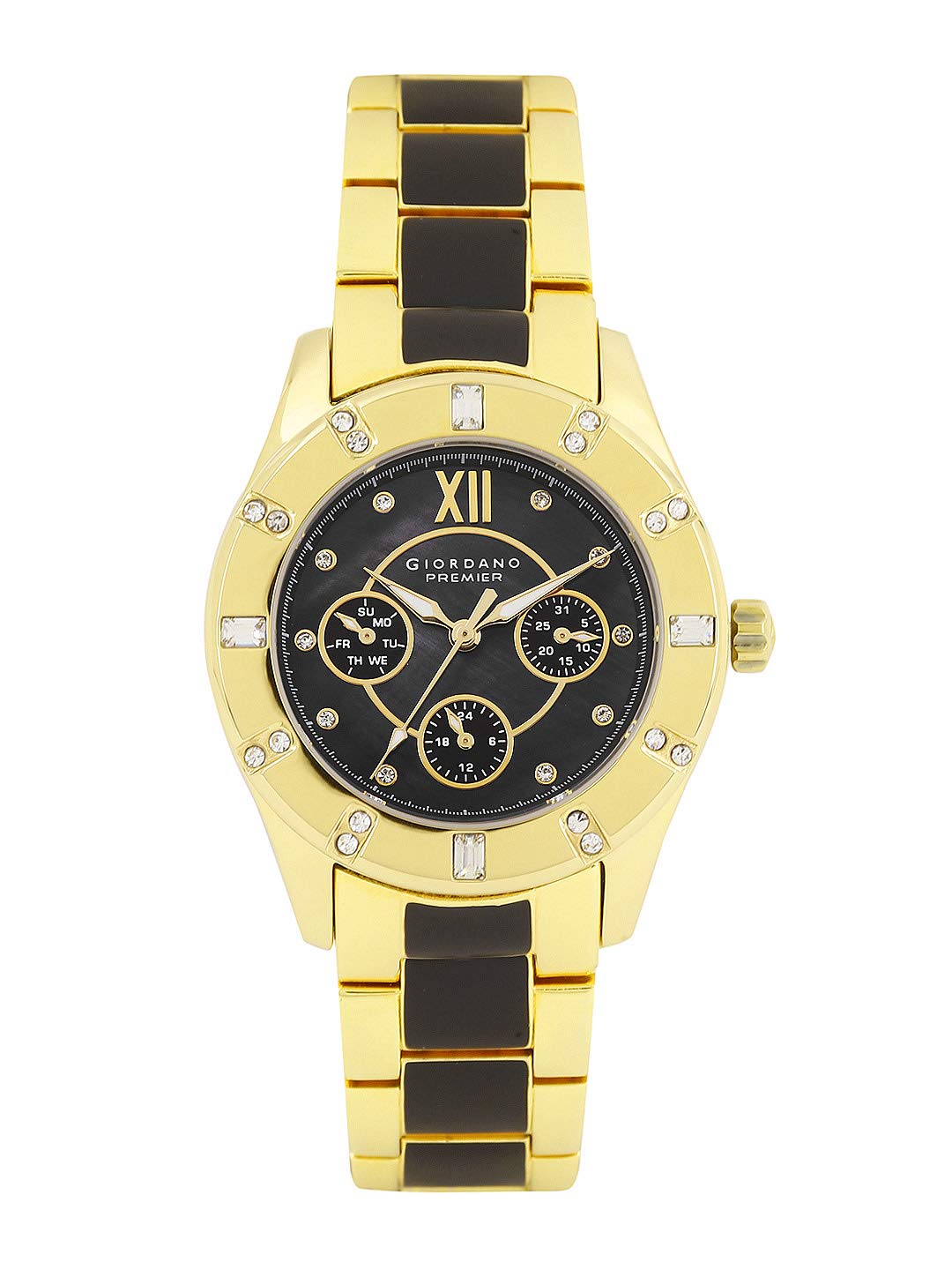 Giordano Multifunctional Black Dial Womens Watch - P2054-33 (B01HJPDLOU) Amazon Price History, Amazon Price Tracker