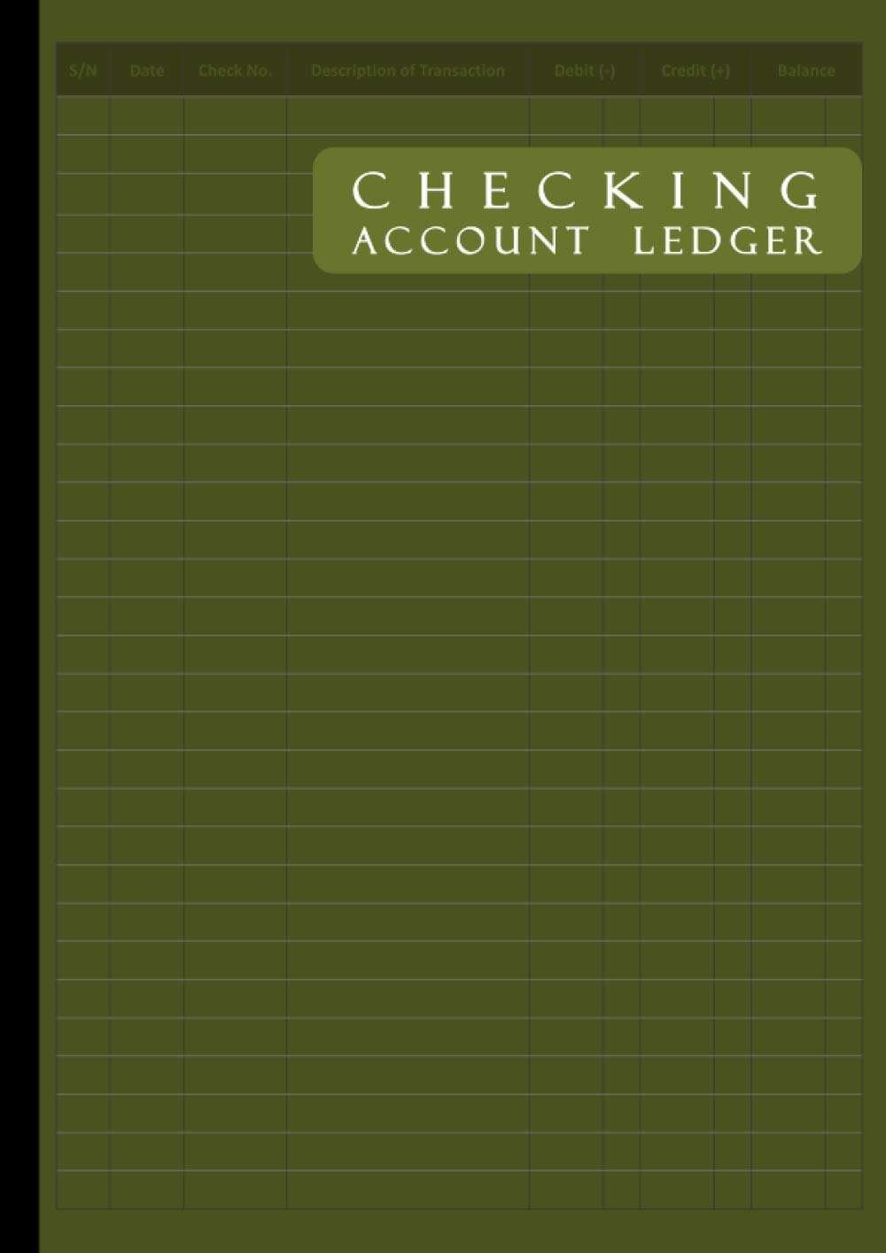 Checking Account Ledger 110 Pages A4 Checking Account Register