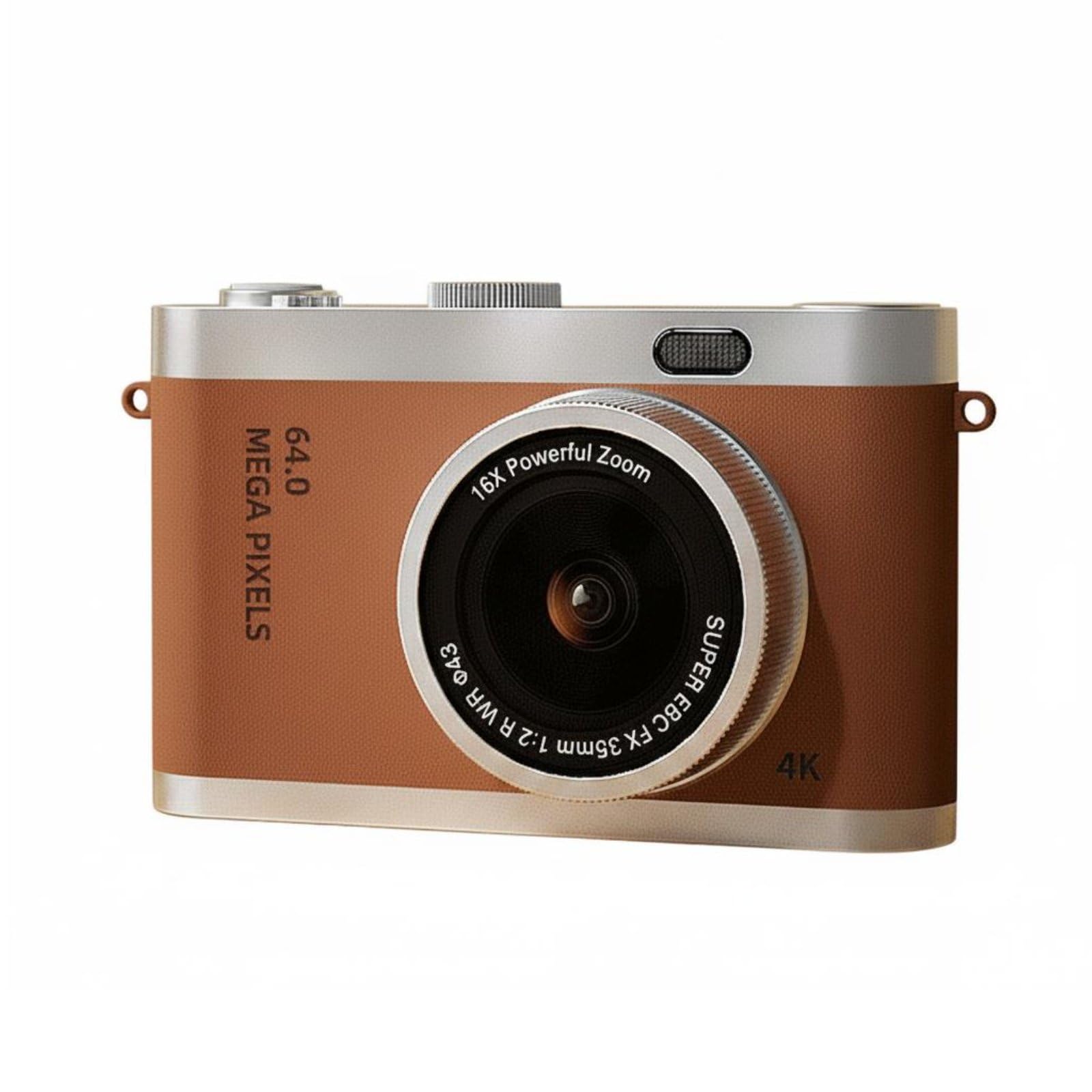 OJIVA® Beauty Filter Retro Design Compact Camera Built-in LED Flash Twin Lens Selfie Camera Auto Focus Consumer Electronics High Resolution for Students, Beginners, Vloggers, Travel, Brown-image-43