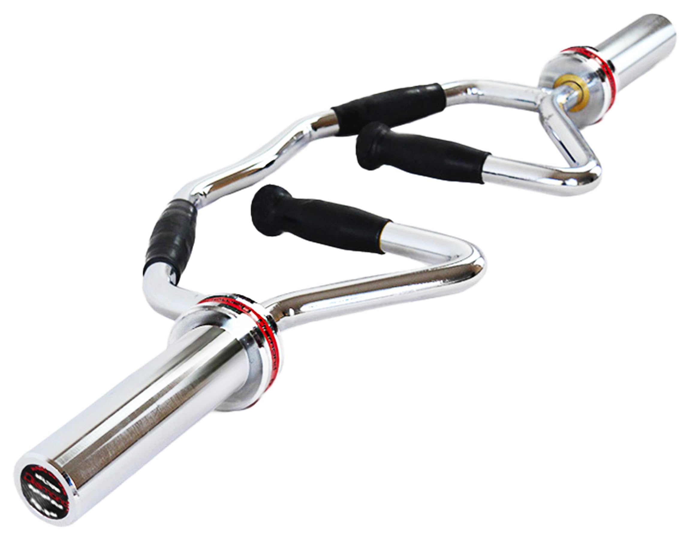 Diamond【Bilanciere Olimpico Multipresa 92 cm】Impugnature Gommate Antiscivolo | Carico Max 220kg | Manicotti Ø 50 mm 16,5 cm | Struttura Robusta per Allenamento Spalle,Braccia e Schiena | Molle Incluse