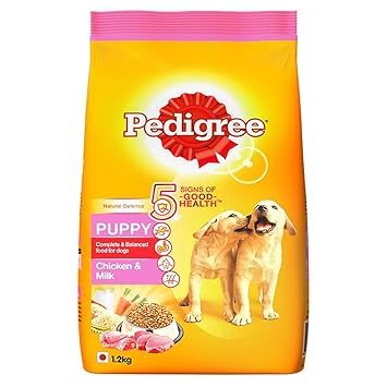 Pedigree Dry Food for Puppy, Chicken & Milk Flavour, 1.2kg Pack