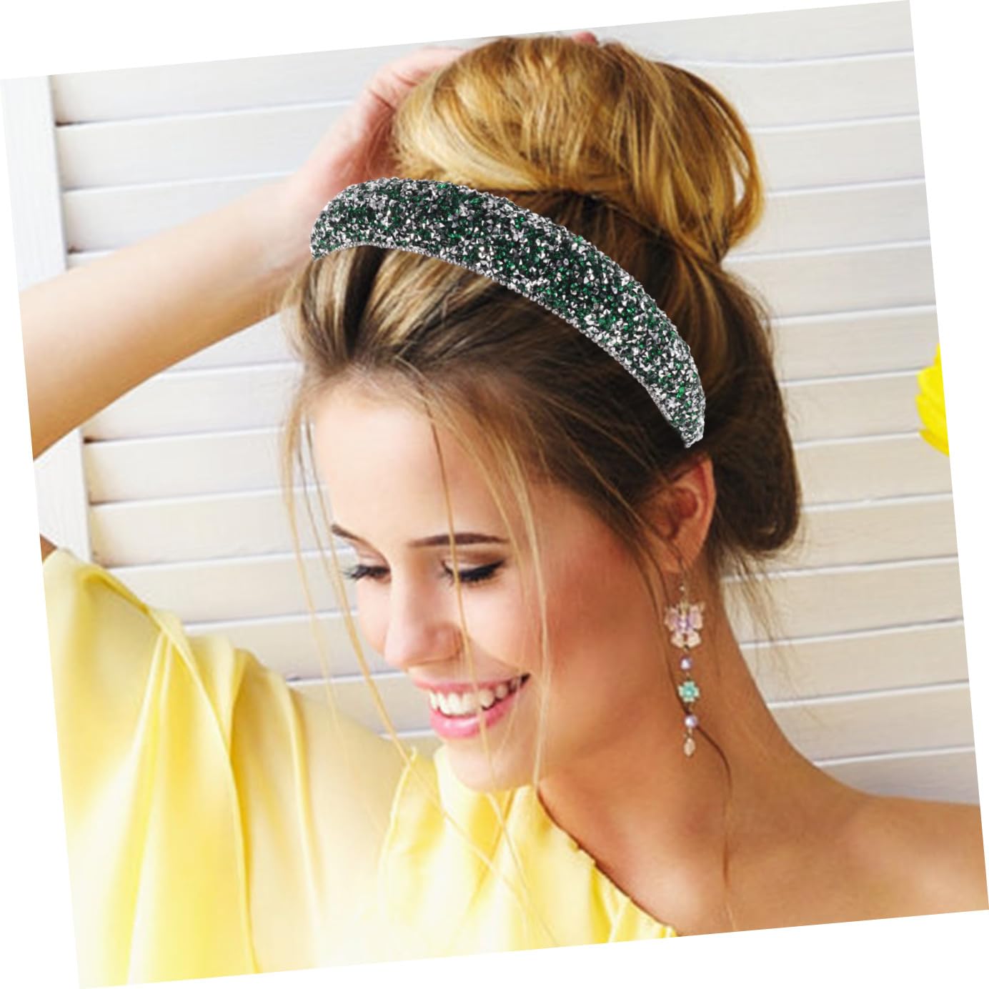 FRCOLOR 5stücke Dekoratives -haarband Mit Glitzersteinen Breiter Haarschmuck Für Besondere Anlässe Eleganter Haarreif Für Perfektes Accessoire Für Hochzeiten Und Fotoshootings