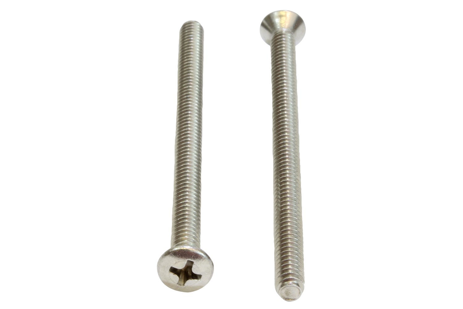 #10-24 X 3'' Stainless Phillips Oval Head Machine Screw, (25 pc), 18-8 (304) Stainless Steel, by Bolt Dropper