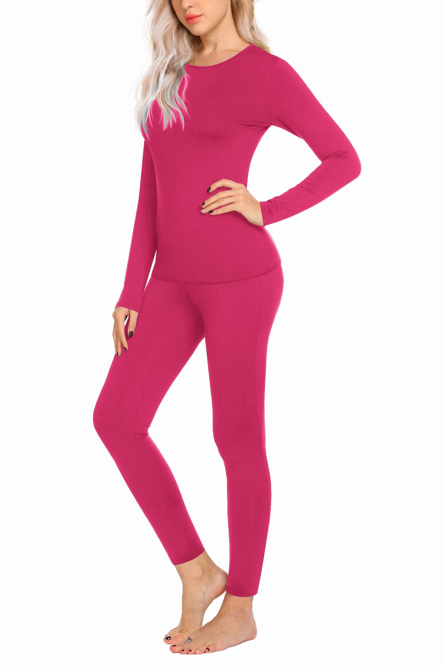 Ekouaer Thermal Underwear for Women Long Johns Sets Lightweight Base Layer