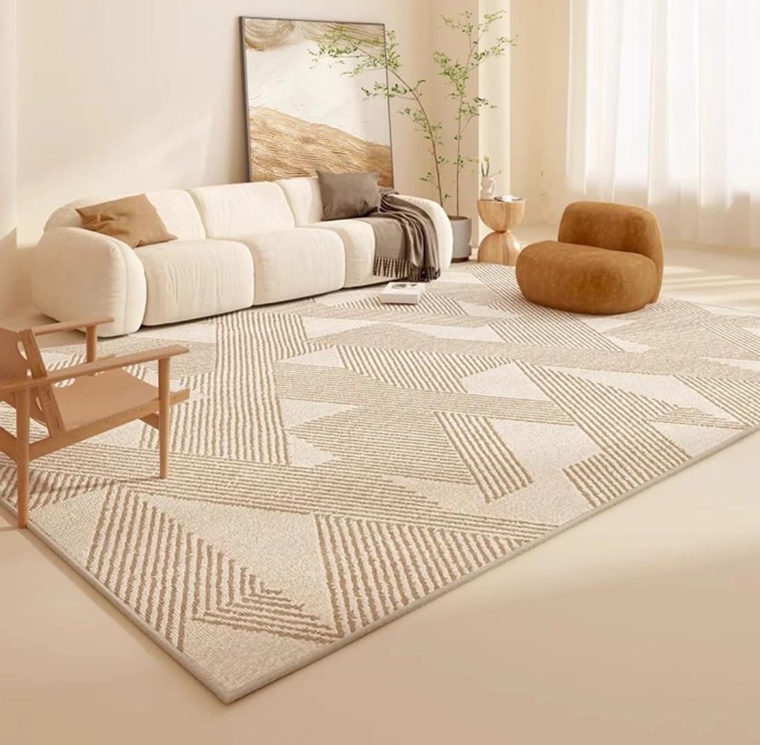 Tapis de sol épais en peluche 160x230 cm pour salon et chambre