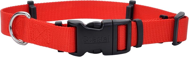 Coastal Pet SecureAway Collar Protector for Flea Collars - Adjustable pet Accessory - Protective Flea Collar for Dogs & Puppy - Red, 1" x 18-26"