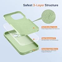 Vista 529 de Miracase Funda diseñada para iPhone 13 Pro Max con protector de pantalla, [forro de microfibra suave antiarañazos], funda protectora de silicona