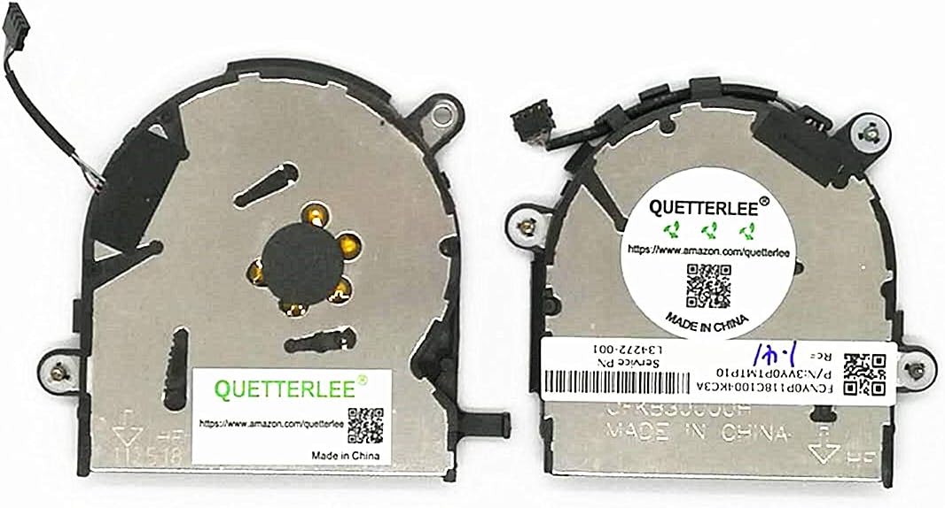 Replacement New CPU and GPU Cooling Fan for HP EliteBook X360 1030 G3 Series L31859-001 L34272-001 0FKB50000H 0FKB30000H Fan