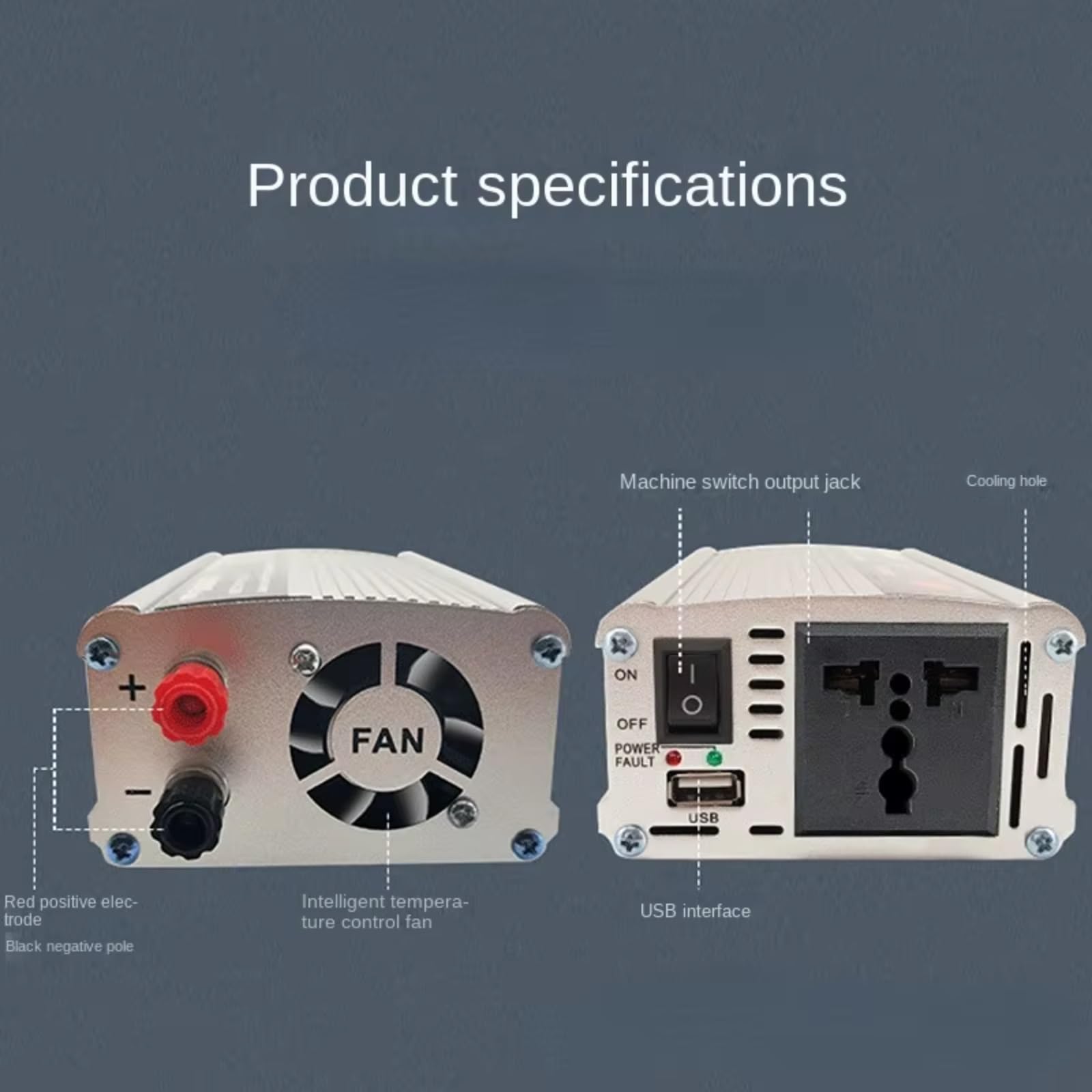 Inverter Onda Pura Inverter Solare 12v 220v 500W 1000W 1500W 2000W Trasformatore Di Tensione Portatile Convertitore Di Carica Auto Inverter Di Potenza Convertitore(1500W 12V)