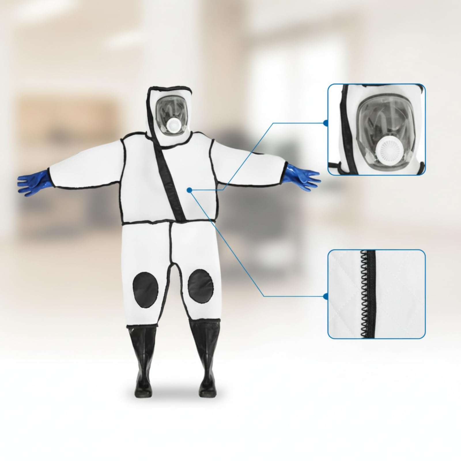 Milageto Tuta da Apicoltore con Visiera Comoda Tuta Protettiva da Apicoltore Flessibile Abbigliamento per Apicoltori, Apicoltura