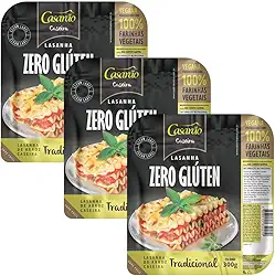 Kit com 3 Unidades de Massa para Lasanha Vegana Tradicional 300g - Casarão