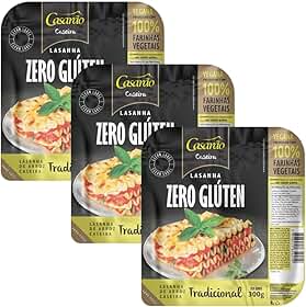 Kit com 3 Unidades de Massa para Lasanha Vegana Tradicional 300g - Casarão