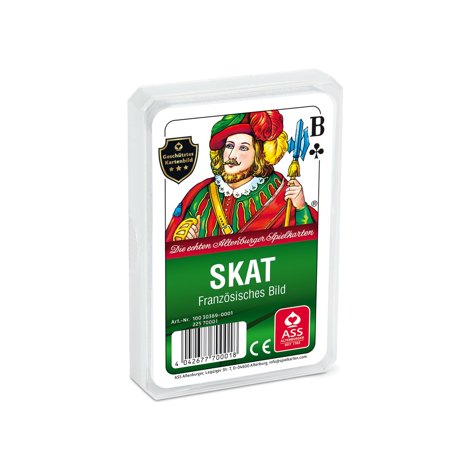 ASS Altenburger Spielkarten NB-335001-0049 - Skat, französisches Bild, Plastiketui 70001