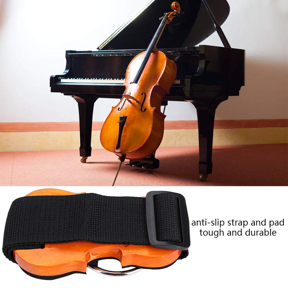 Cinturino e Pad Antiscivolo per Violoncello Supporto in Legno per Violoncello Puntale per Violoncello Supporto Antiscivolo Tappo per Puntale Accessorio per Violoncello 5.91*3.35*0.79in