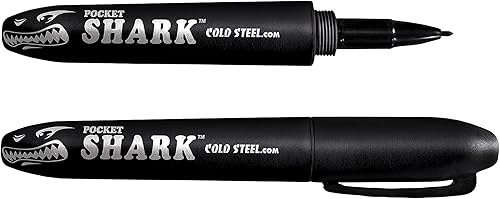 Cold Steel Bolígrafo de Bolsillo Tiburón de Fieltro, Negro, Grivory