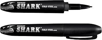 Cold Steel Pocket Shark Felt Tip Pen, Black, Grivory