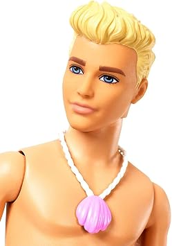Barbie Dreamtopia Merman Doll, Approx 12-inch with Blue Rainbow Tail and Blonde Hair, for 3 to 7 Year Olds