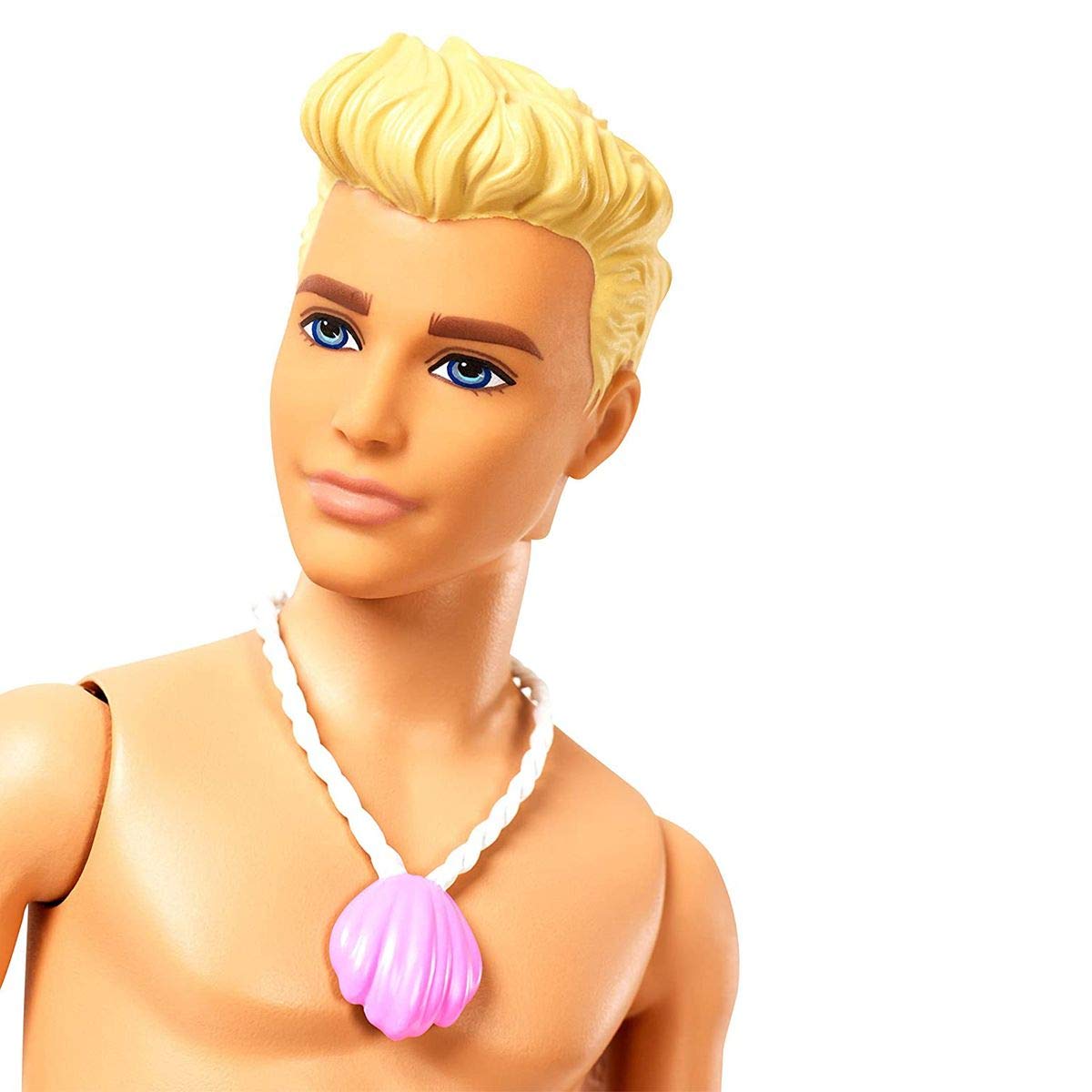Barbie Ken Tritone dei Mari, Bambola Bionda con Coda, Giocattolo per Bambini 3 + Anni, FXT23