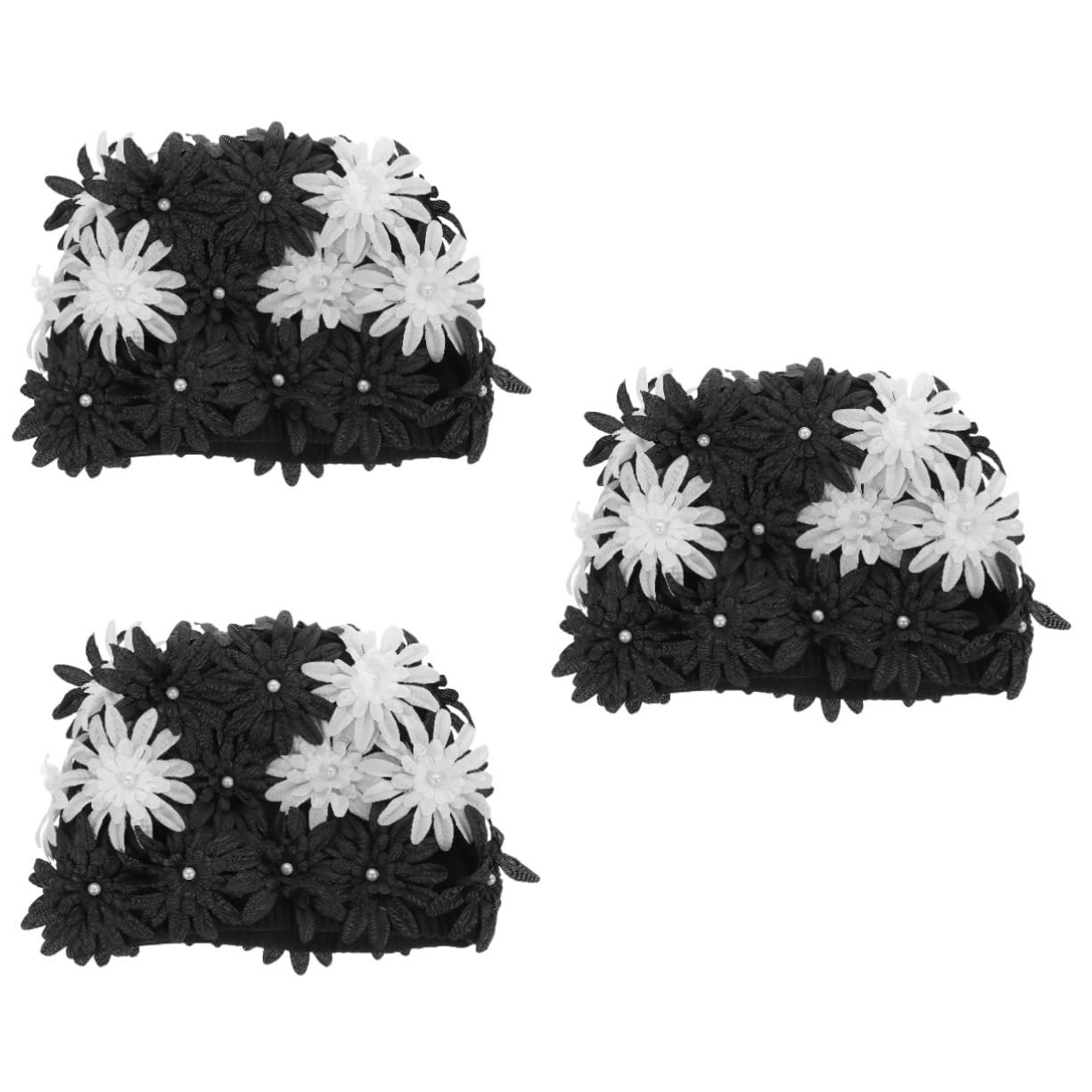 Mipcase Gorro de baño Adulto Gorro de baño Floral Tela de Gorro de baño Malla Gorro de Natacion Mujer Gorro Natacion Gorras de natación elásticas Sombreros para Nadar Brocado