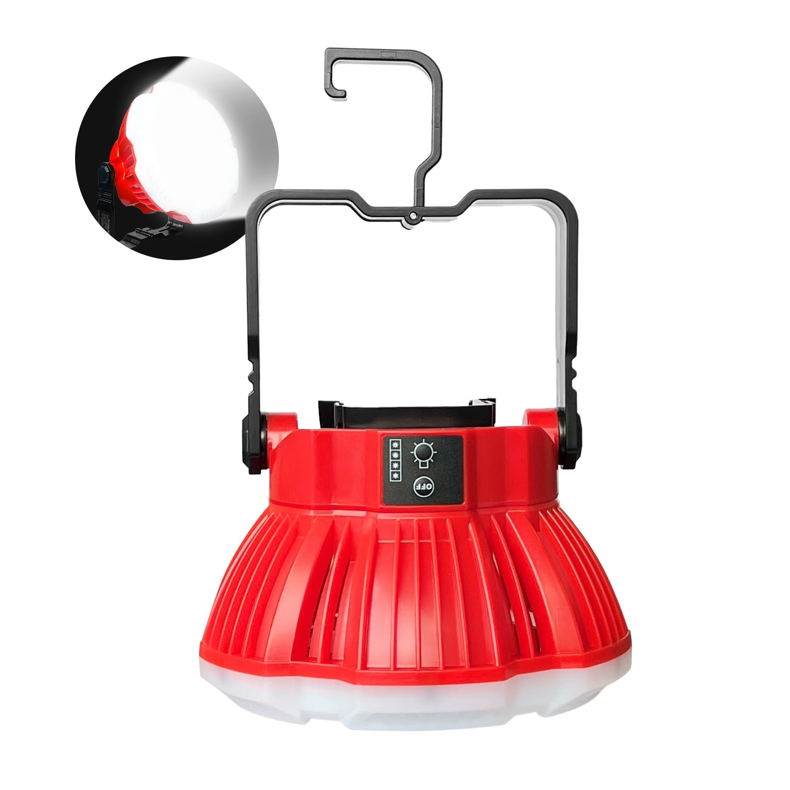 18V LED Camping Lantern for Milwaukee M18 Battery 24W LED Work Light for Emergency and Hurricane Camping Hiking