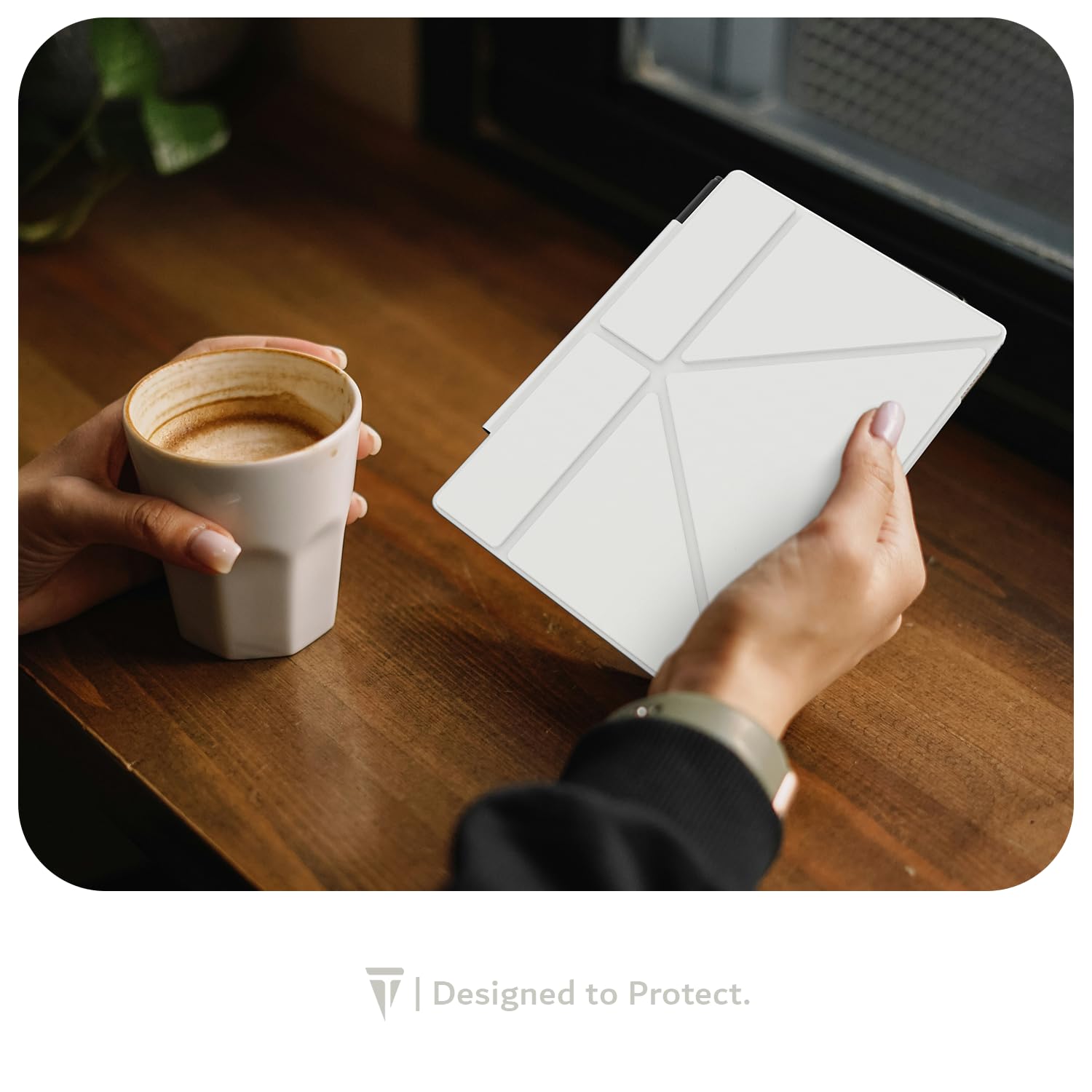 TUDIA M-FLIP - Funda magnética transparente desmontable para notable Paper Pro de 11.8 pulgadas, funda delgada transparente con función de encendido y apagado automático, cierre magnético fuerte — view 8