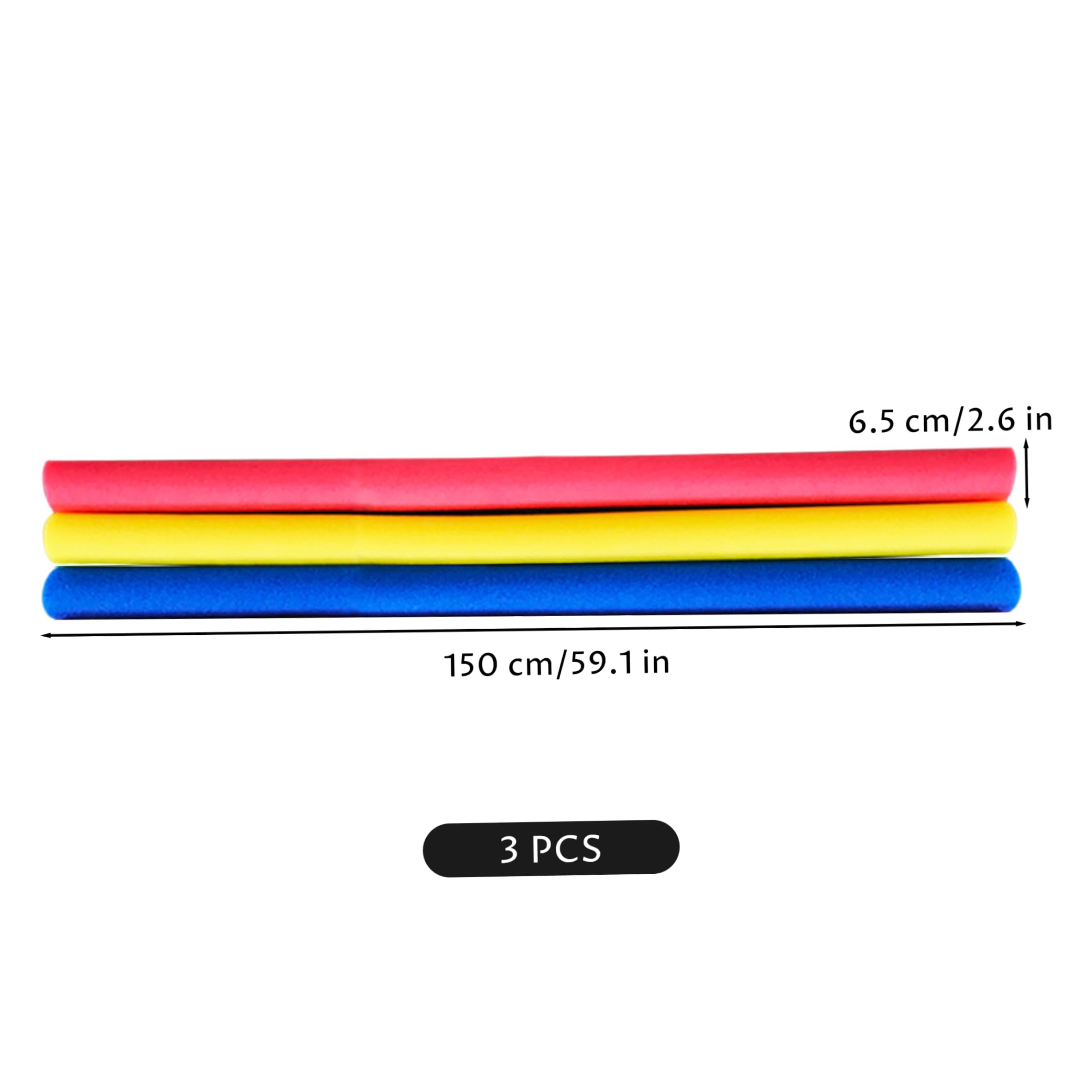 Pool Noodles 3PCS Pool Noodles Flotadores de natación Multiuso Huecos de Espuma para Juegos acuáticos y Ejercicio 59 Pulgadas