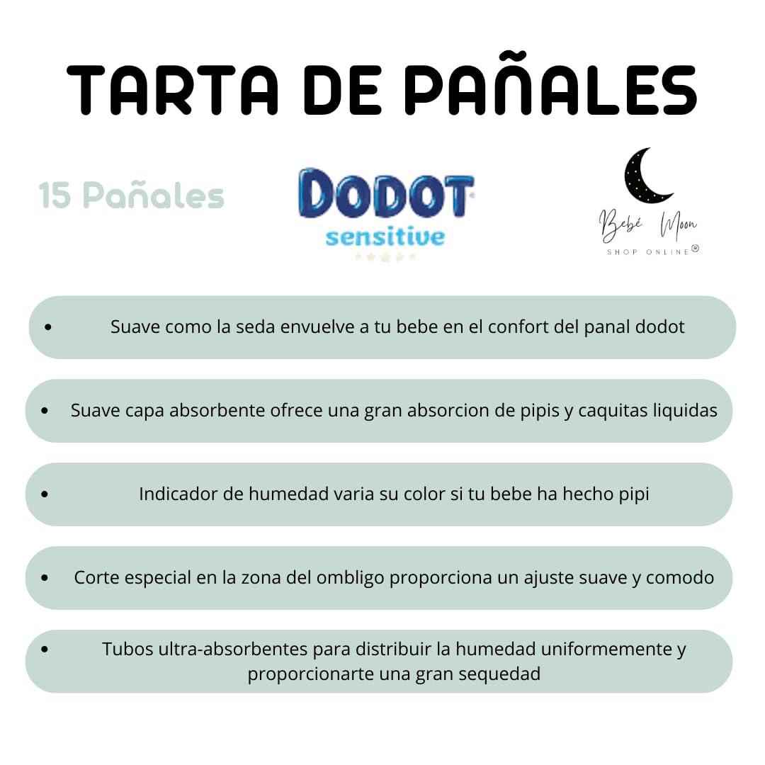 BEBÉ MOON - Tartas de pañales personalizadas con nombre – Ideal para recién nacidos y baby showers (LEON)