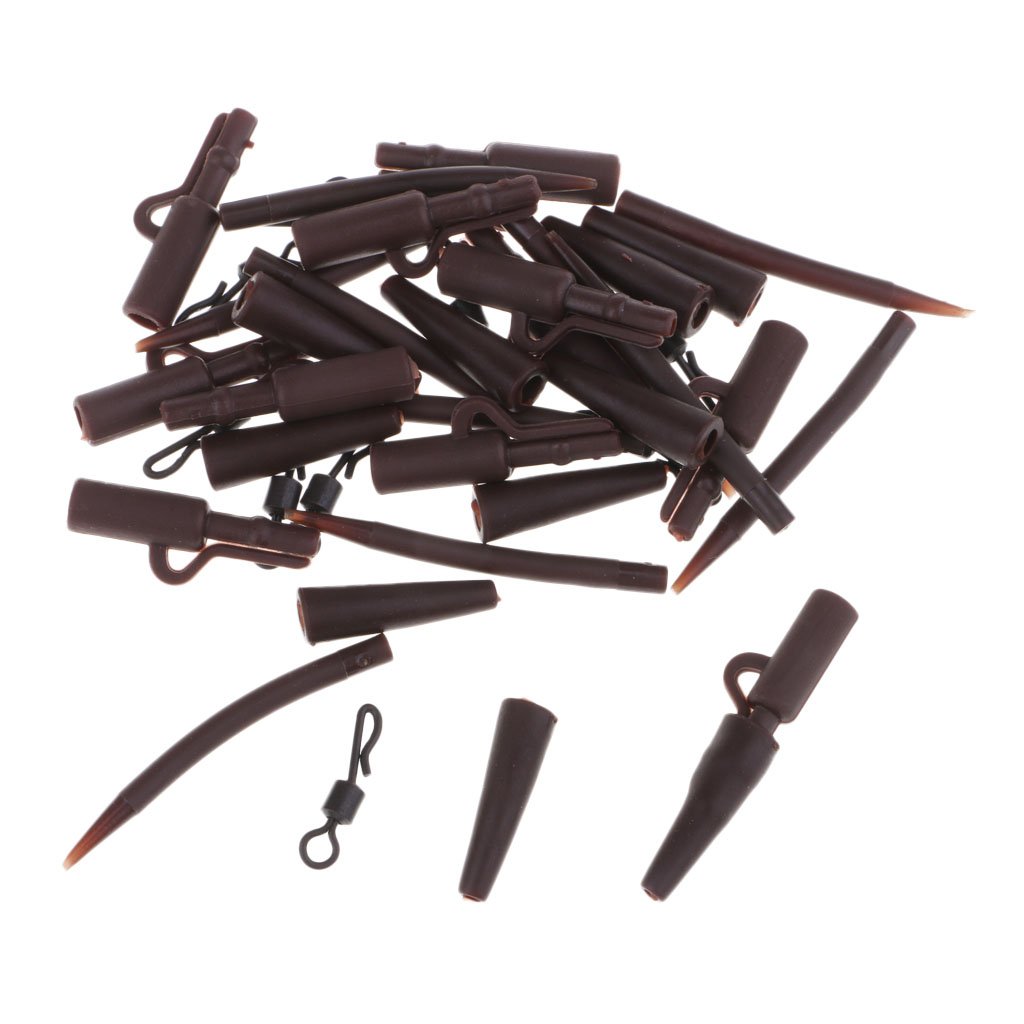 Enakshi 40pcs Carp Fishing Tackle Safety Lead Clips Quick Swivels Anti-Tangle Sleeve Kit|Collectibles-image-41