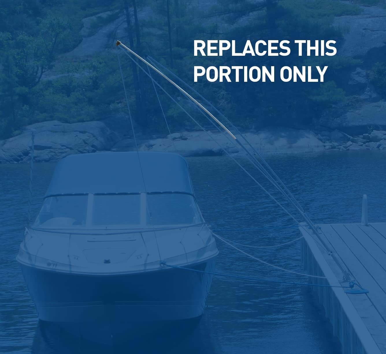Dock Edge + Mooring Whip Top for + 3800, 3850