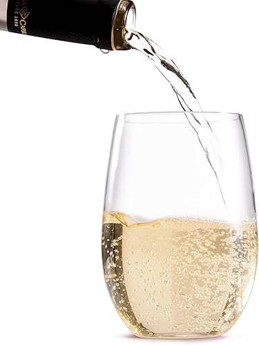 Miniatura 3 de hotder Juego de 4 copas de vino de plástico irrompibles para el hogar, fiestas, 16 onzas, Tritan, sin tallo, para uso en exteriores, irrompibles,