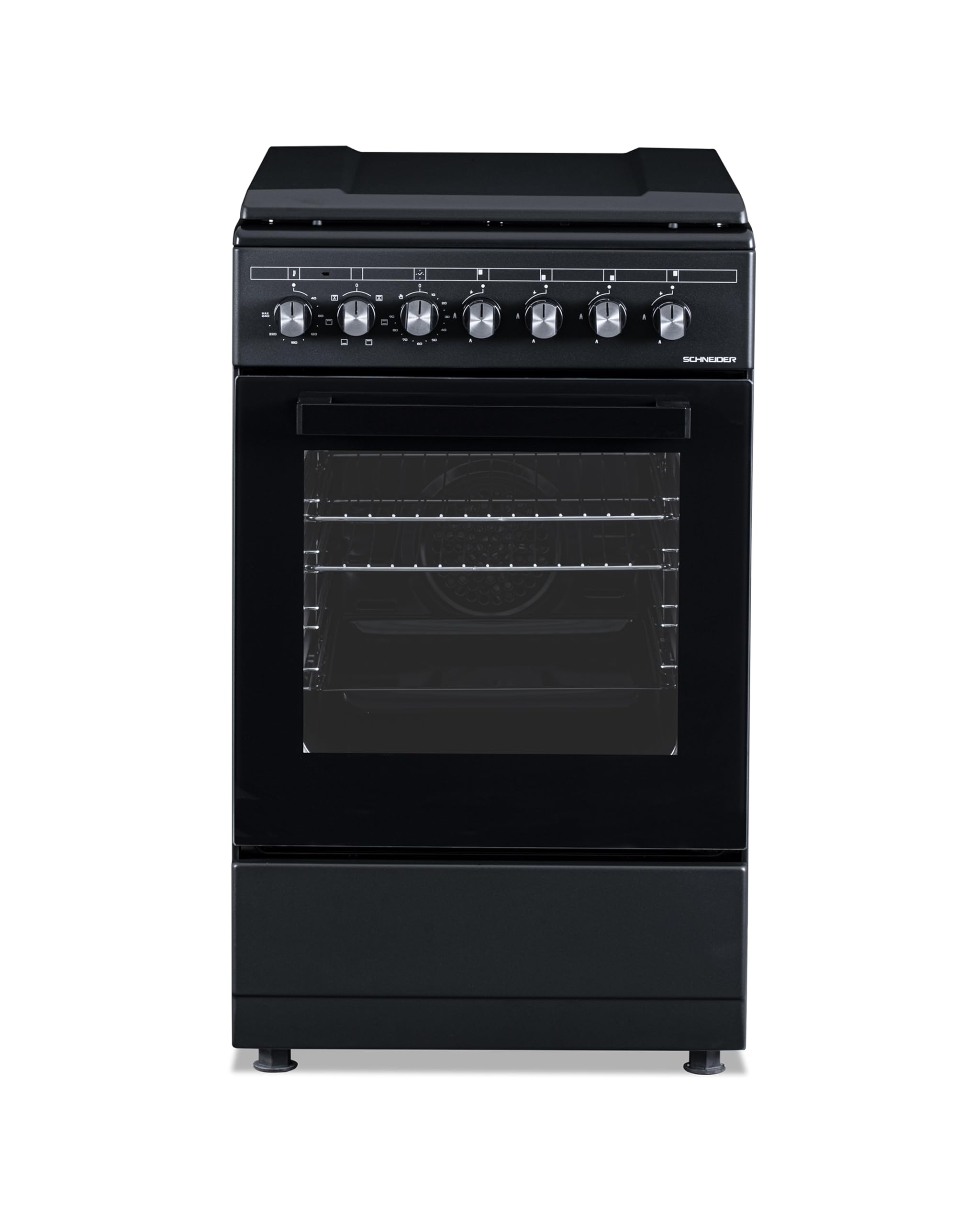 Schneider SCCG54C-BM - Cuisinière gaz Black mat