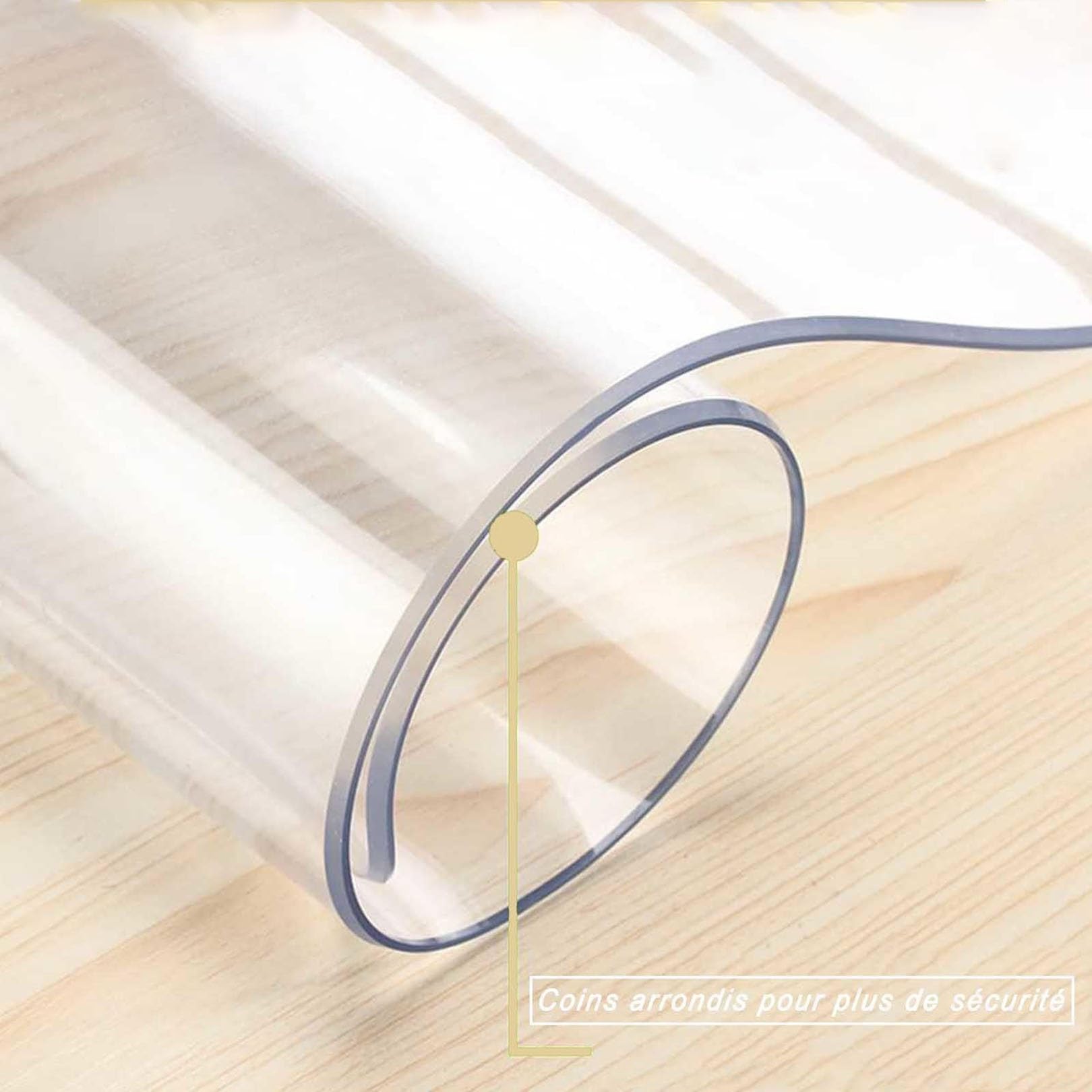 Tapis De Chaise Bureau Transparent 140x200 Cm - PVC 1,5 Mm Anti-Rayure