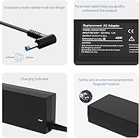 Vista 2 de LQM Adaptador de CA de 45W 19.5V 2.31A Cargador de portátil para HP 741727-001 719309-001 719309-003 721092-001 854054-002 740015-002 740015-002