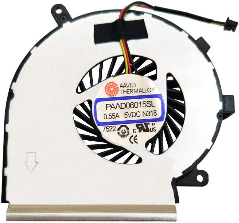 Laptop CPU Cooling Fan 3-Wire for MSI GE62 GE72 PE60 PE70 GL62 GL72 Compatible Part Number: PAAD06015SL (NOT GPU Fan)
