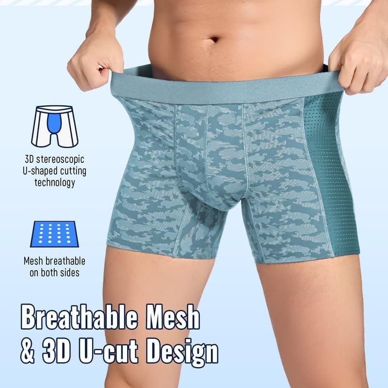 Carer Men’s Incontinence Underwear, Washable Reusable Breathable Leak Proof Underwear for Men Boxer Briefs for Bladder Leakage, 80ml Absorbent Pad Breathable Waterproof 3 Pack, Large - Image 3