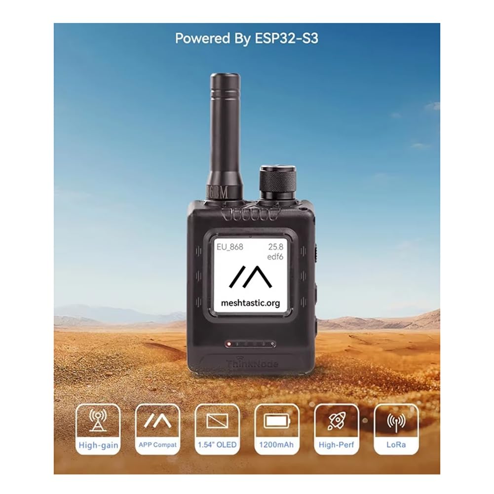 Transcepteur de Signal Meshtastic Think Node M5 Lora - avec Écran EPD de 1,54 Pouce et Fonction GPS 815MHZ
