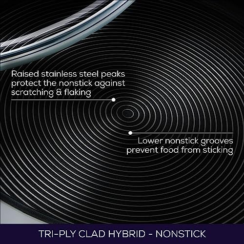 Circulon-Clad-Stainless-Steel-Cookware-Pots-and-Pans-and-Utensil-Set-with-Hybrid-SteelShield-and-Nonstick-Technology-12-Piece-Silver